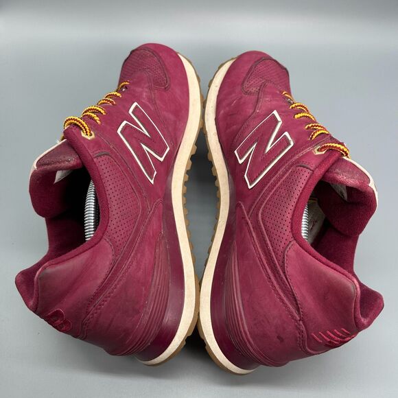 New Balance 574 Men's Size 13 Maroon Lace Up Low Top Athletic Running Sneaker - Picture 8 of 12